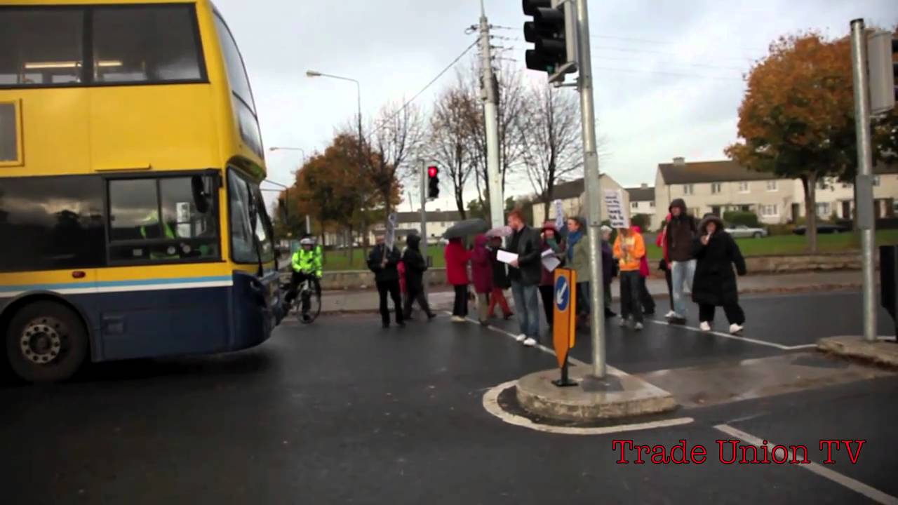 Pensions direct action over bus cutbacks Dún Laoghaire 6th November 2010