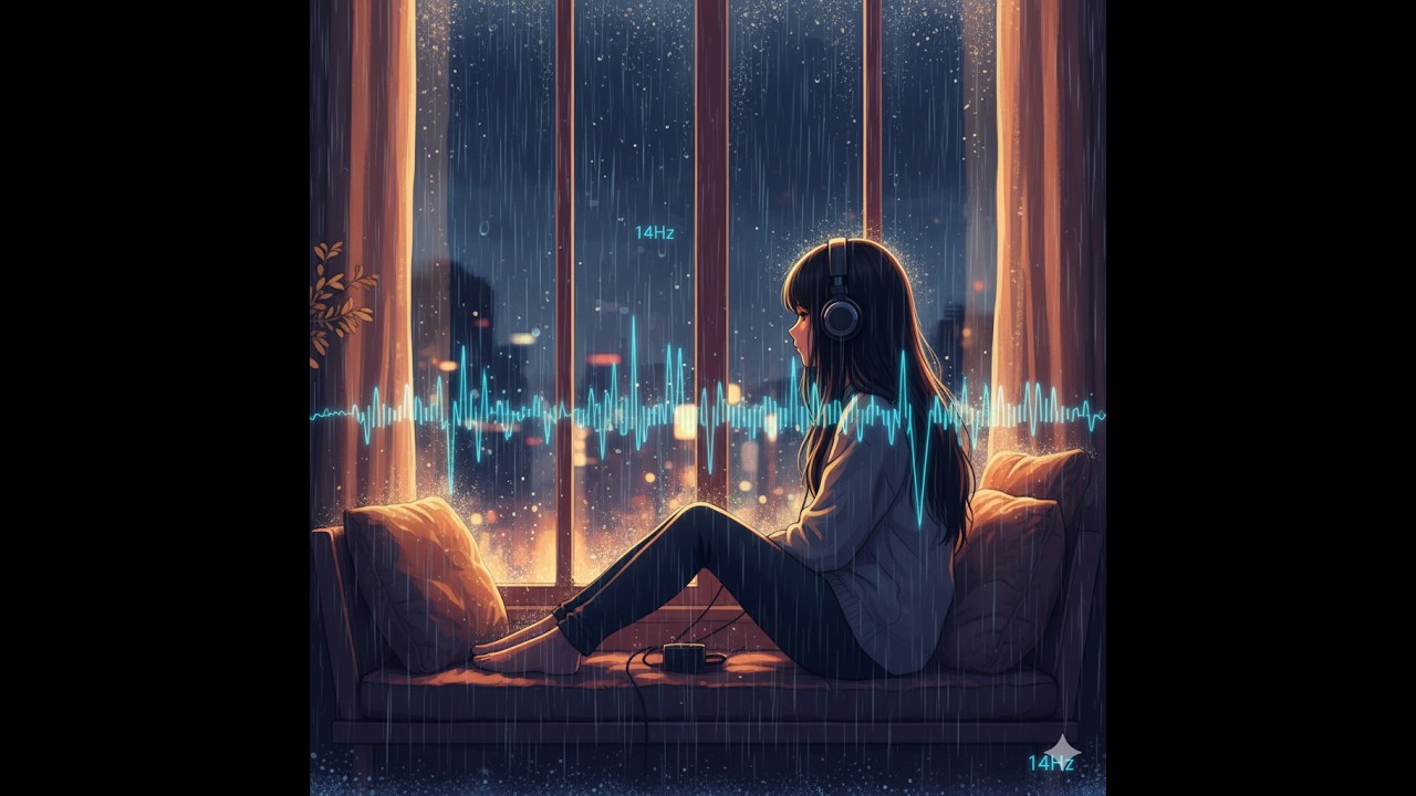 14Hz Beta Frequency vibes of a rainy day 🌧️ The best lofi chillhop for prolonged concentration!