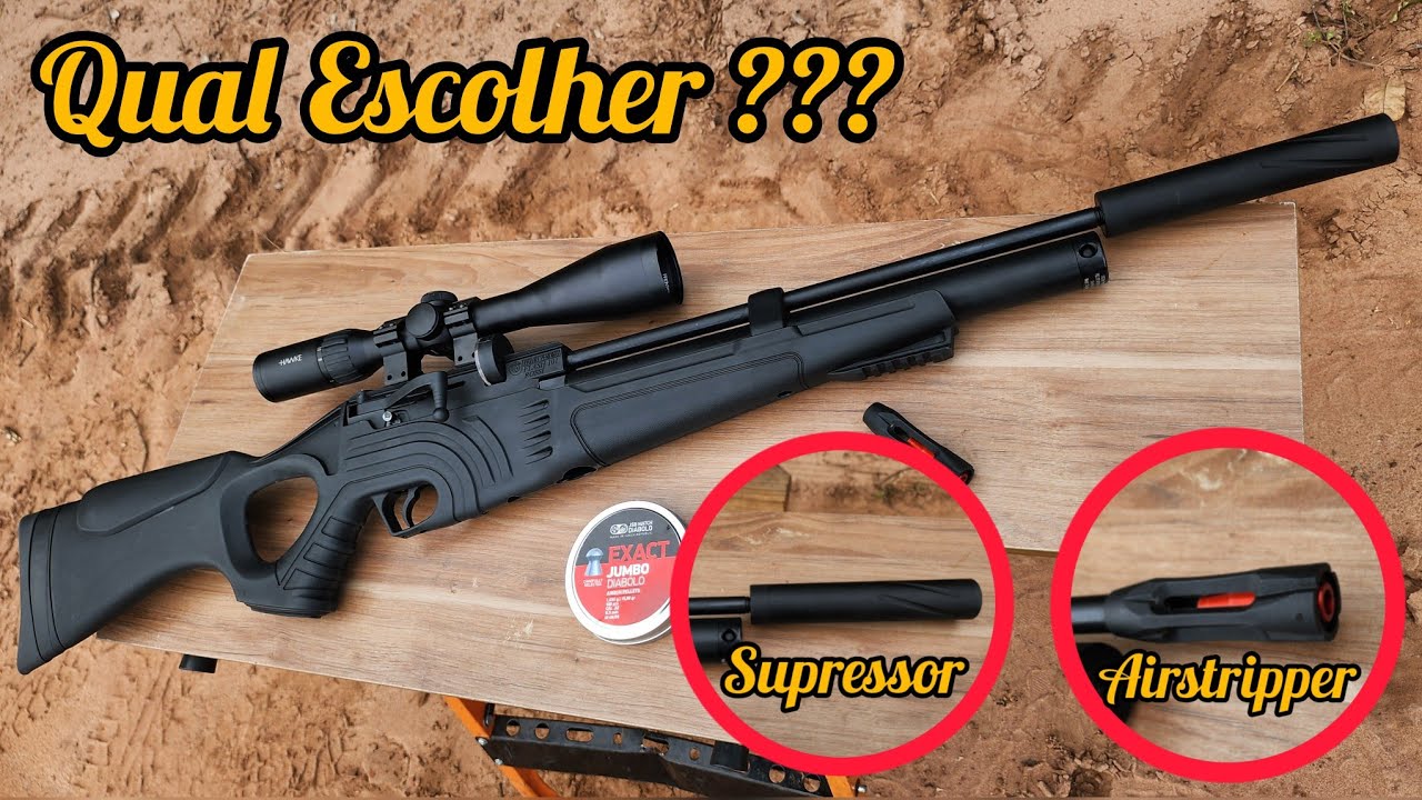 AIRSTRIPPER OU SUPRESSOR DE RUÍDO? QUAL O MELHOR ESCOLHA PARA PCP HATSAN FLASH 101 CAL. .22