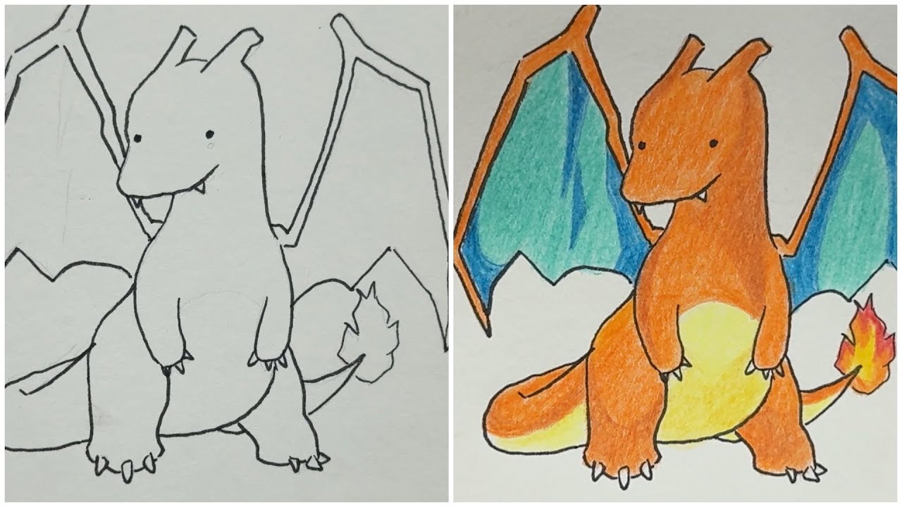 How to draw Charizard | How to draw Pokemon | Pokemon Drawing | Charizard drawing