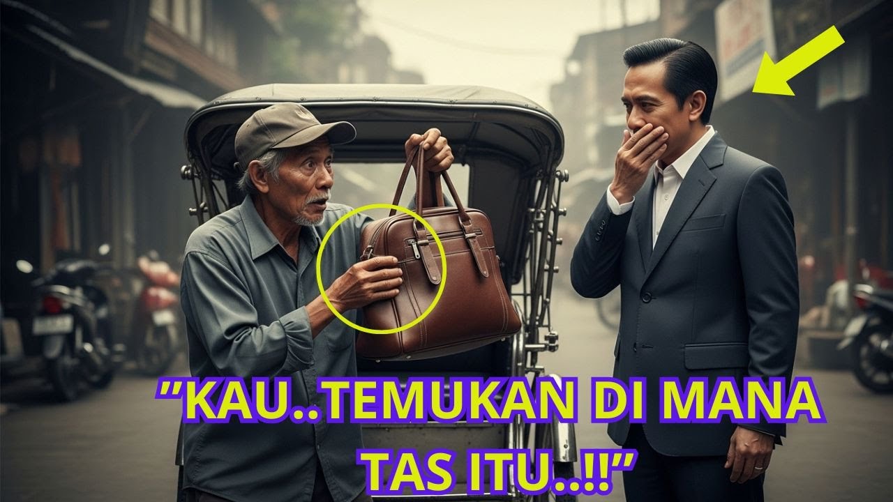 Tukang Becak Menyelamatkan Tas Orang Miliader Yg Ketinggalan, Akhir  Balasan Yg Tidak Terduga….!!