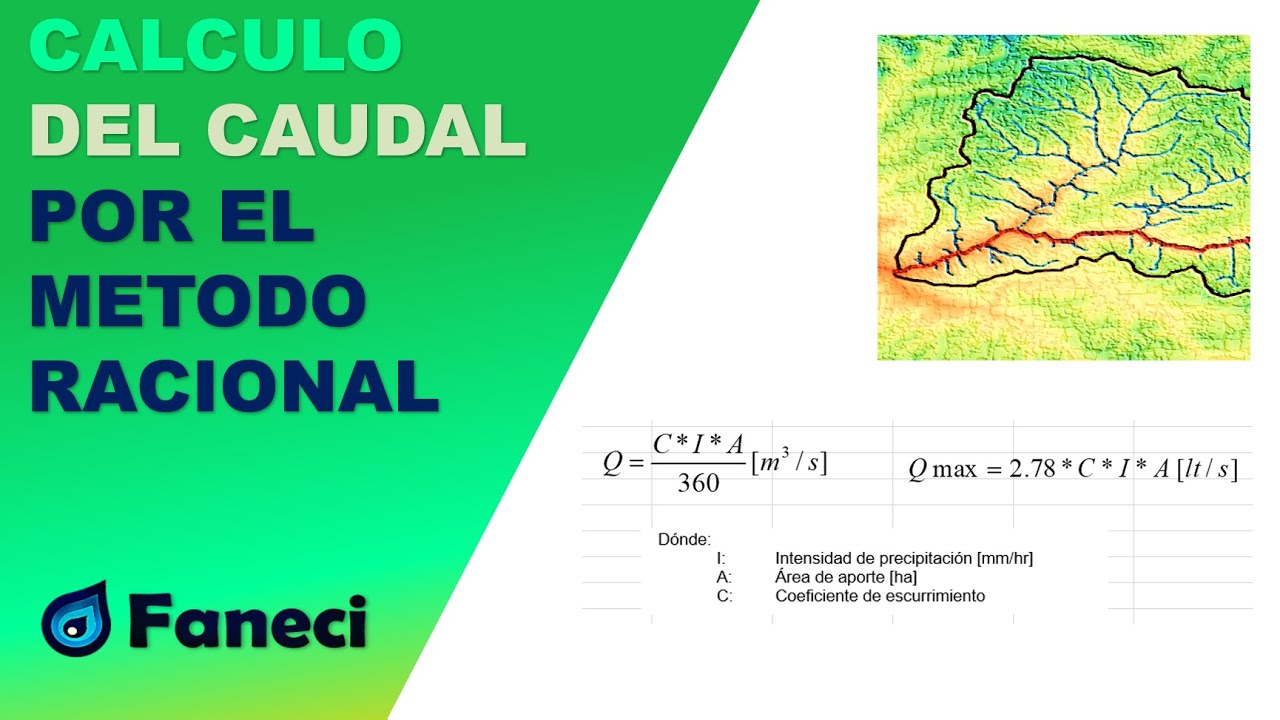 CALCULO DEL CAUDAL DE UNA CUENCA POR EL METODO RACIONAL📚✅