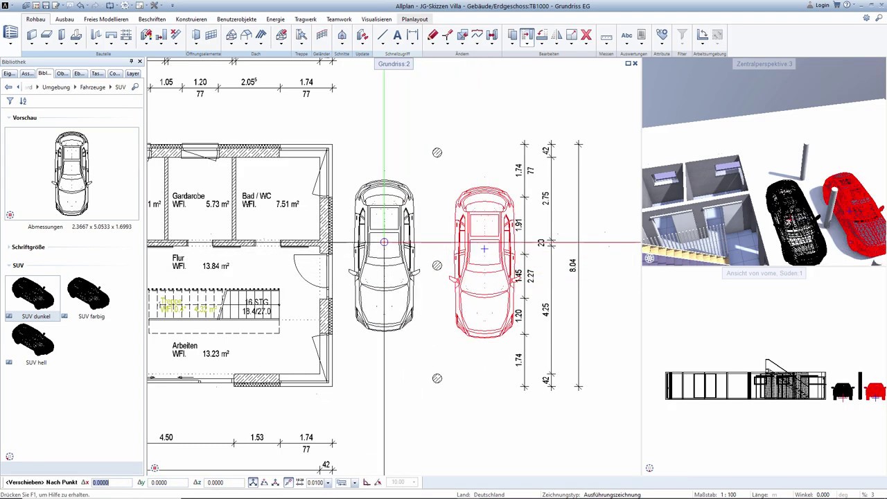 Tutorial Entwurf in Allplan  Teil 8 - Einrichtung und Möbel
