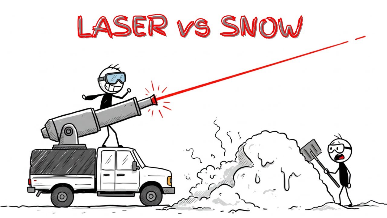 What If You Melted Snow with a Laser Cannon on Your Truck?
