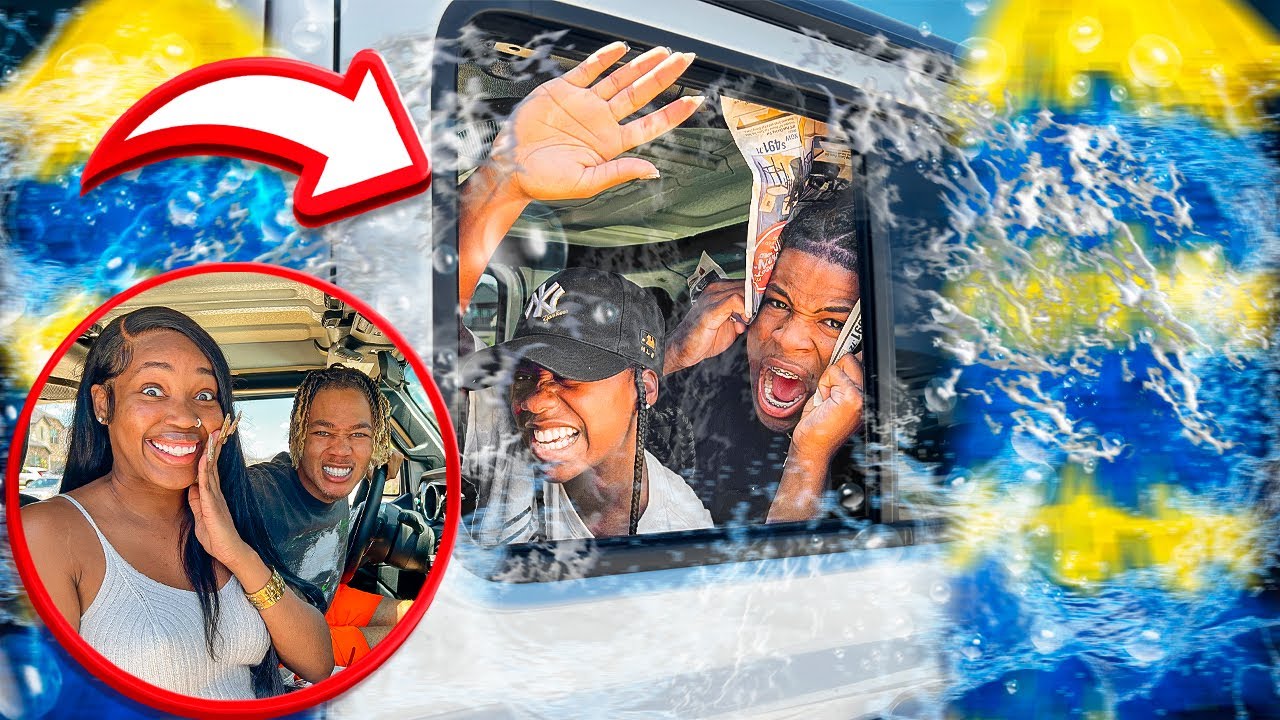 OPENING @ETNation WINDOW WHILE GOING THROUGH THE CARWASH PRANK *HILARIOUS*