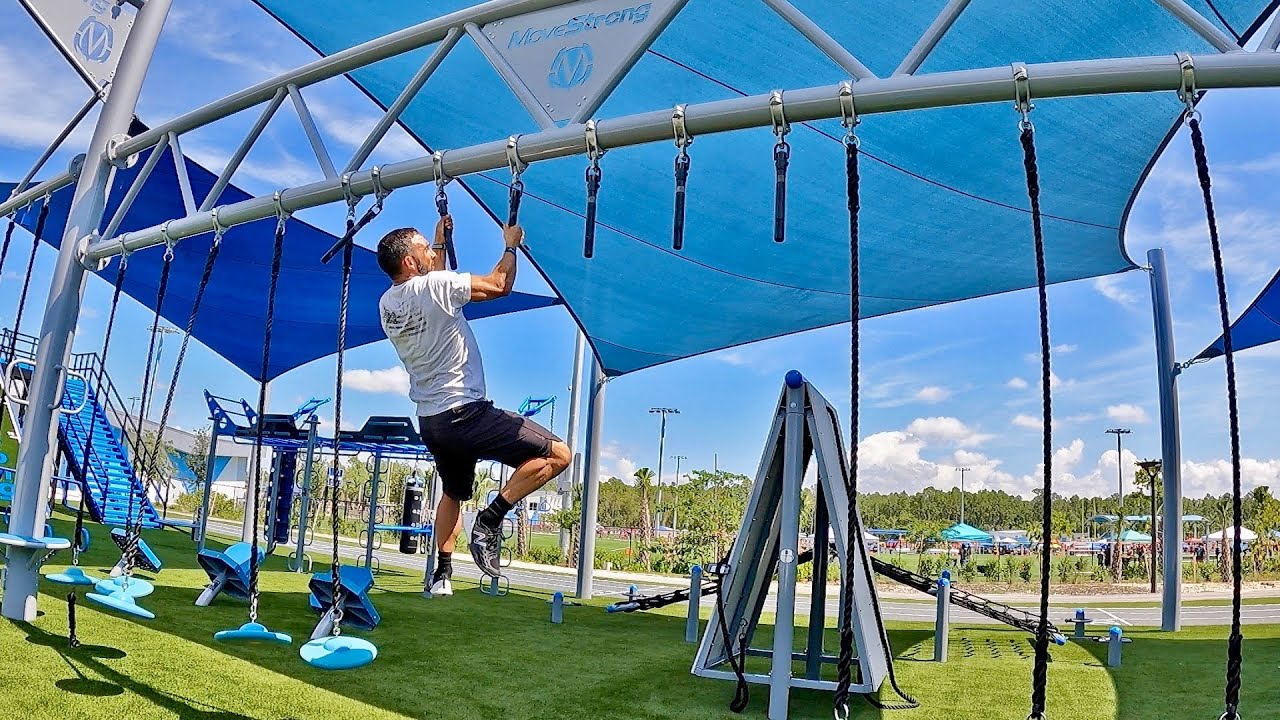MoveStrong Obstacle Course Design and Challenge At Outdoor Sports Fitness Park