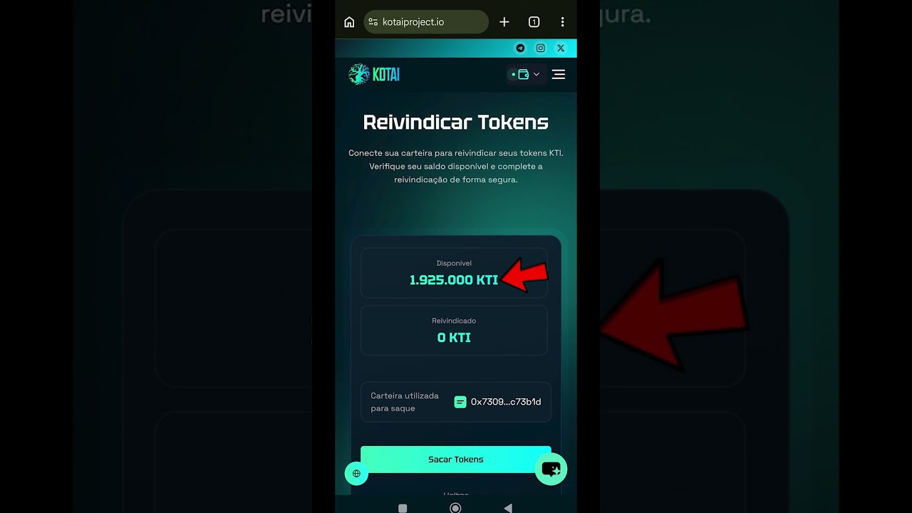 Passo a Passo: Como Sacar seus KOTAIs pela TrustWallet