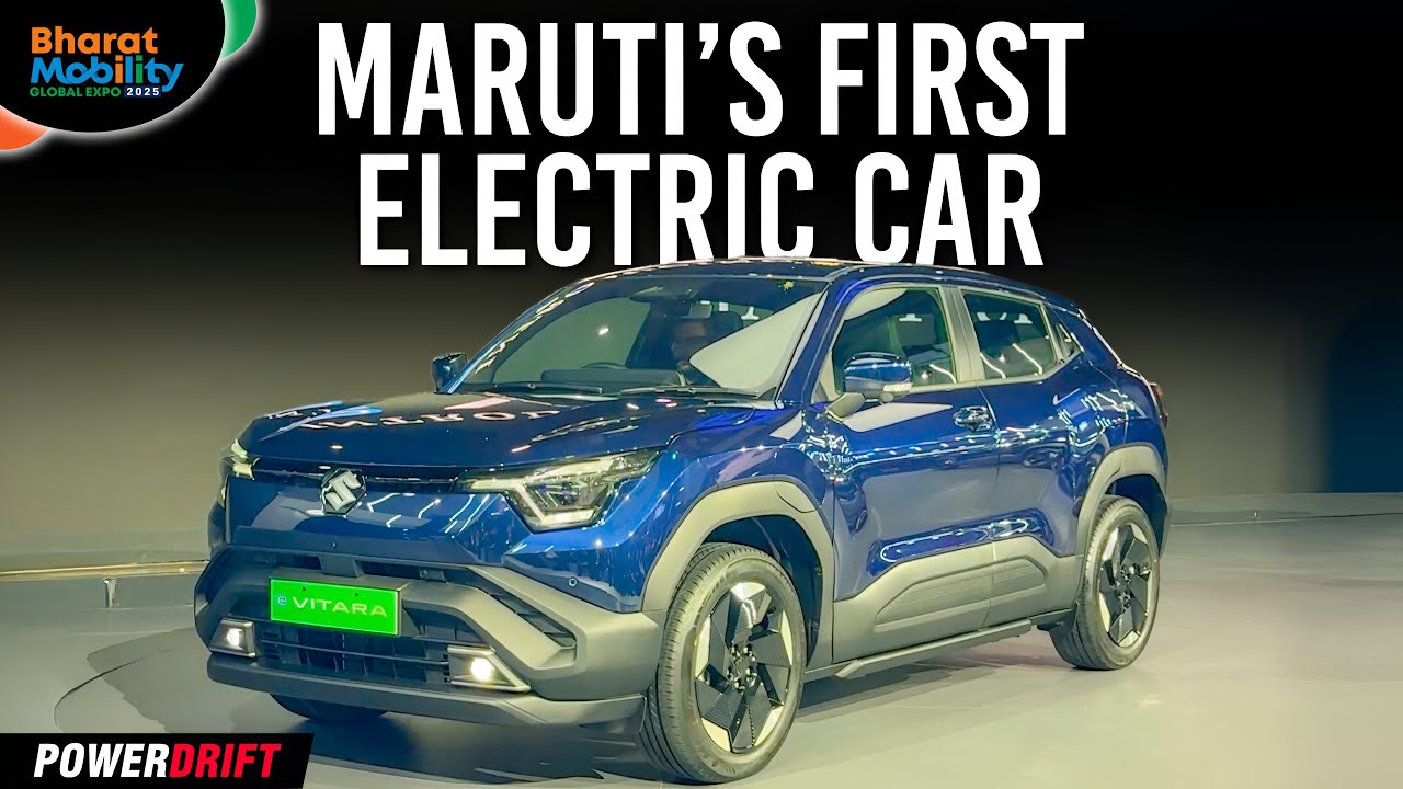 Maruti Suzuki’s First Electric SUV – E Vitara | Bharat Mobility Expo | PowerDrift QuickEase