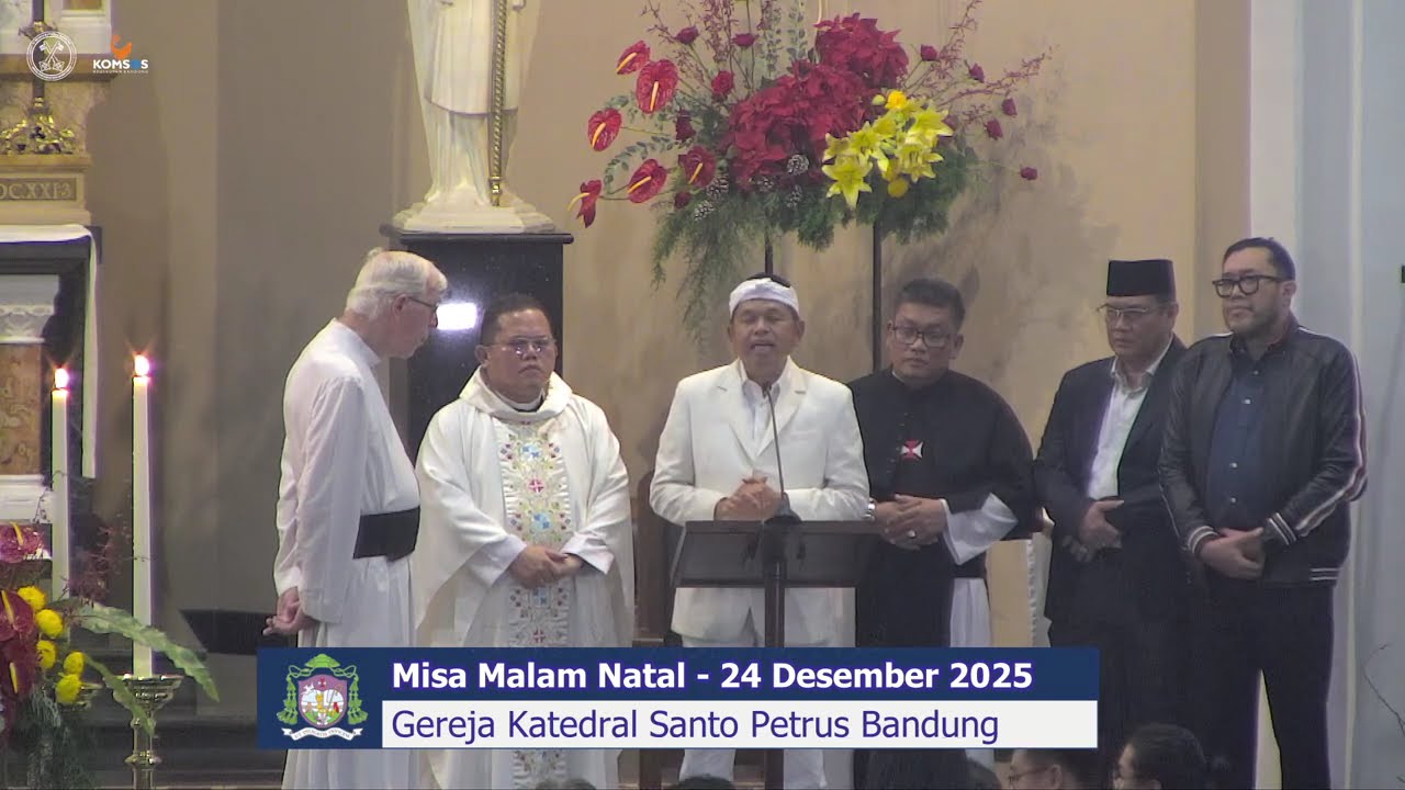 Sambutan Gubernur Jawabarat di Gereja Katedral St. Petrus Bandung | Kunjungan Natal