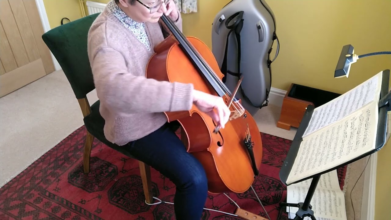 Bach 3rd Suite Bourees - adult cello learner  3.5 years
