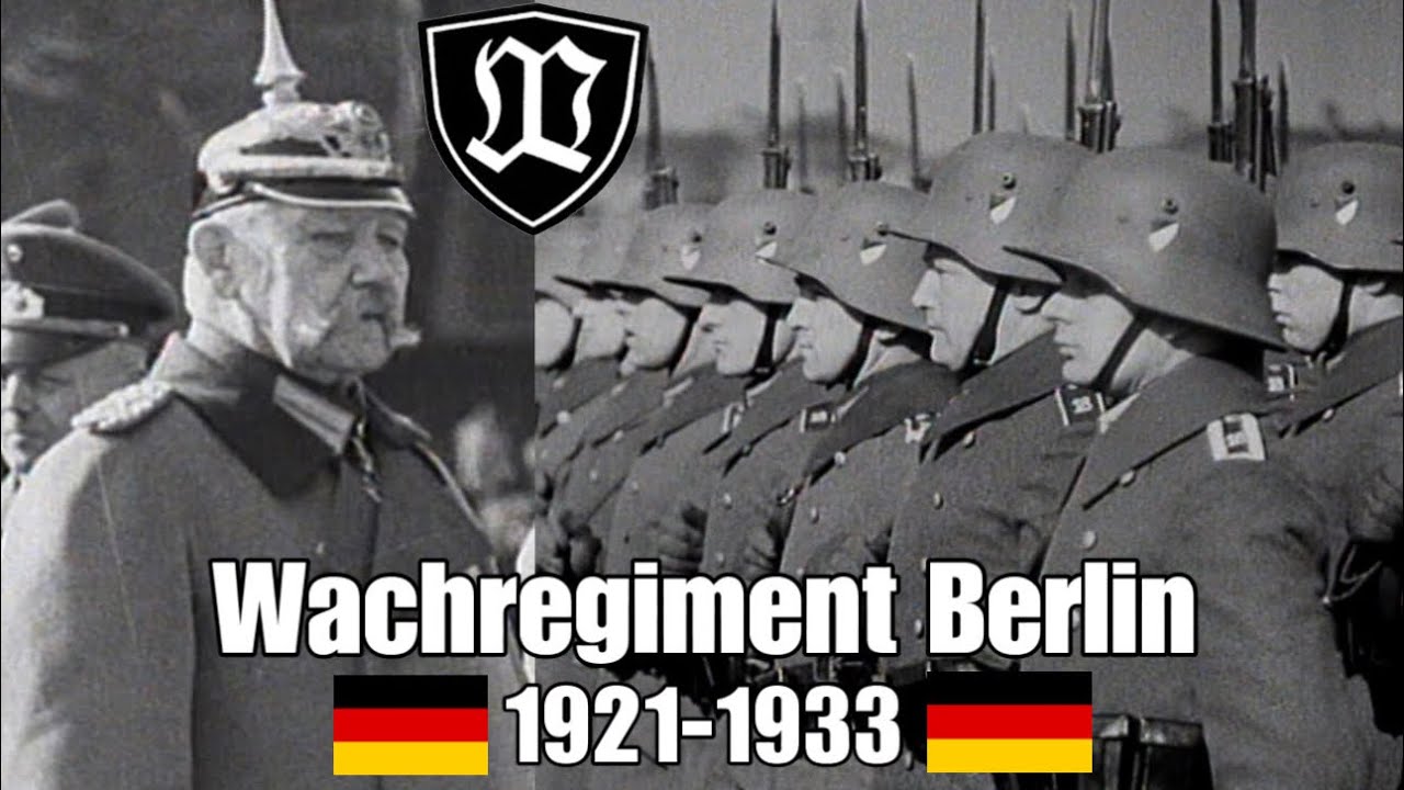 Paul von Hindenburg inspiziert das Wachregiment Berlin (Weimarer Republik) Wachbataillon
