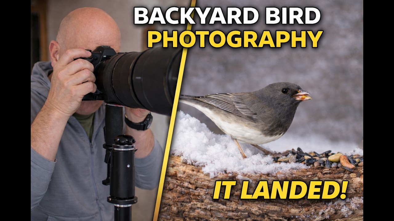 Backyard Bird Photography – Dark-Eyed Junco in Winter Snow