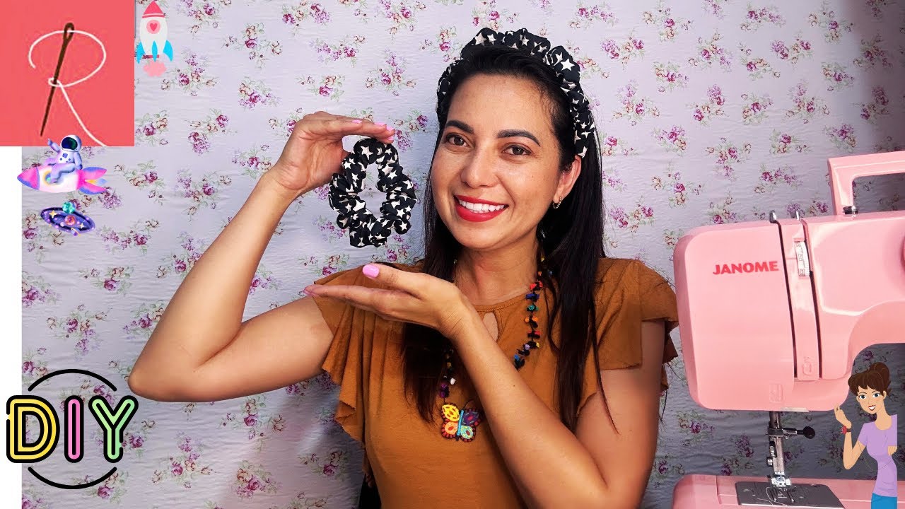 ACESSÓRIOS PARA CABELO 🌟 SCRUNCHIE 🌟 DIADEMA 🌟 COSTURA CRIATIVA 🌟 CANAL DA ROSA