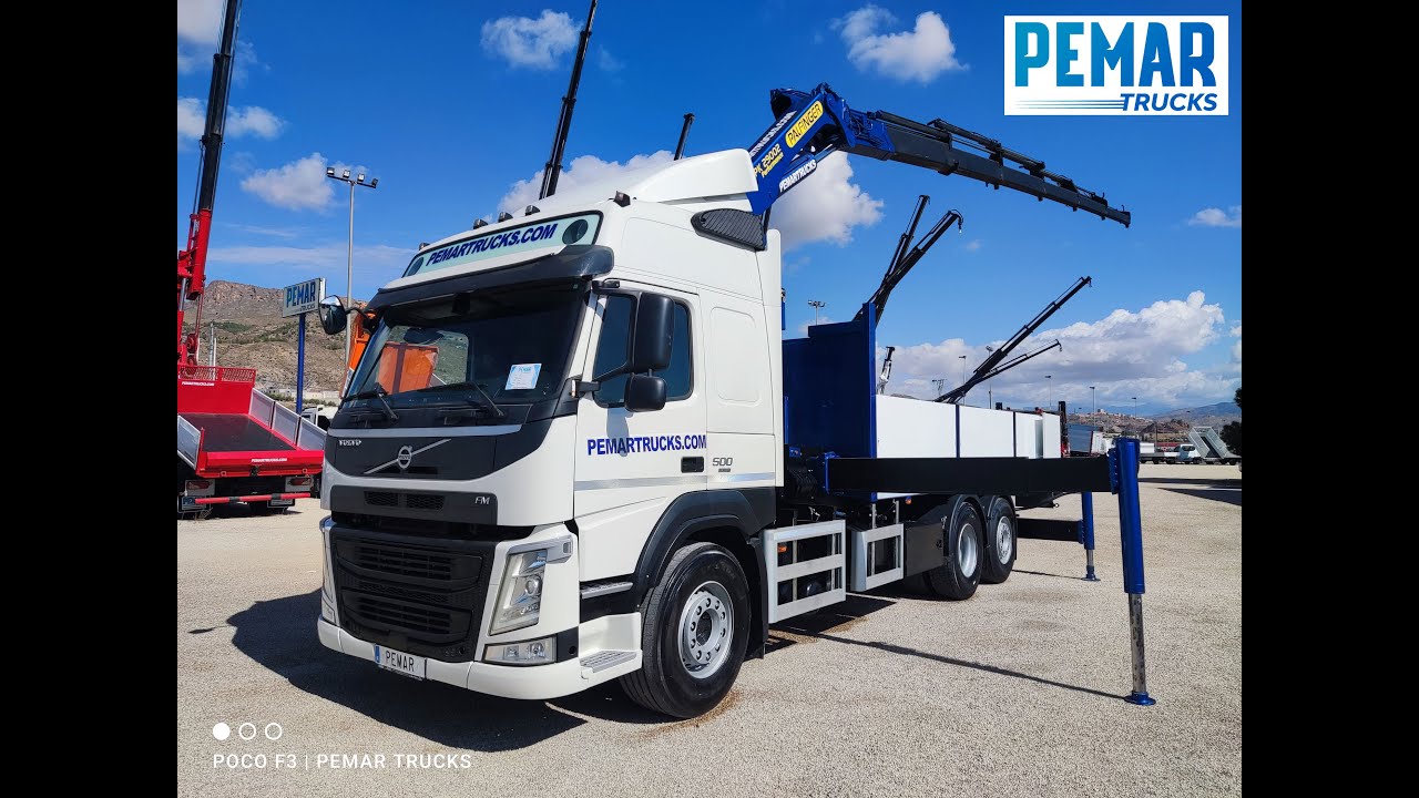 REF.: 2916 VOLVO FM 500 6X2 GRUA PALFINGER PK 29002 CAJA FIJA EURO 6