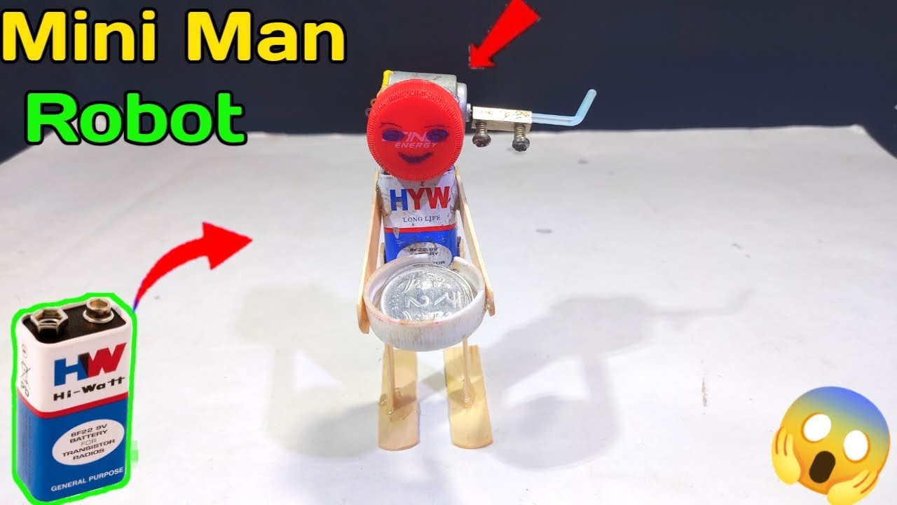How To Make Mini Robot With DC Motor and 9 Volt Battery | Kaise banaye Mini Robot | Samar Experiment