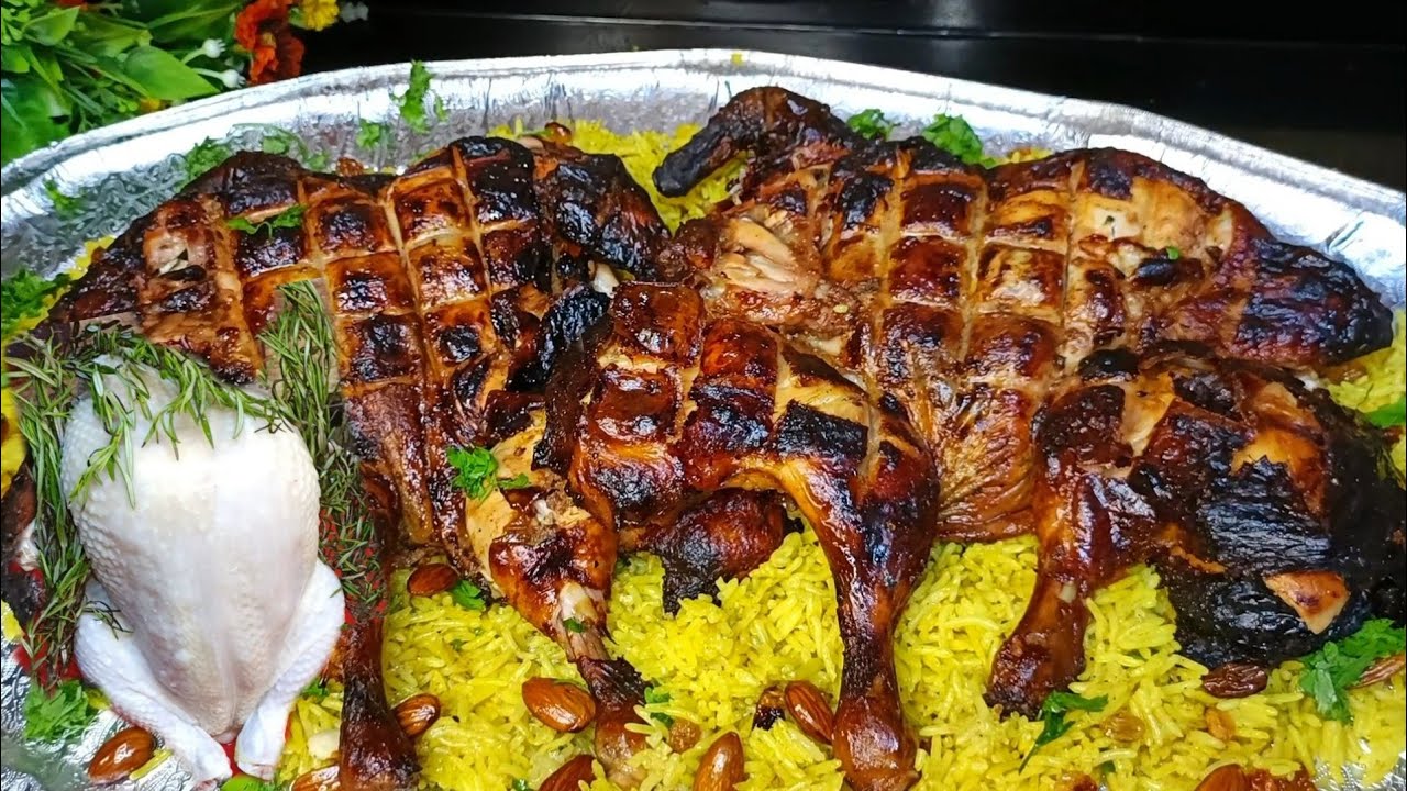 اتحديت جوزى وحطيت الأرز فى الفرن💪 انسى انك تشتريها تانى الفراخ المشوية بالتتبيلة احلى من الكبابجى