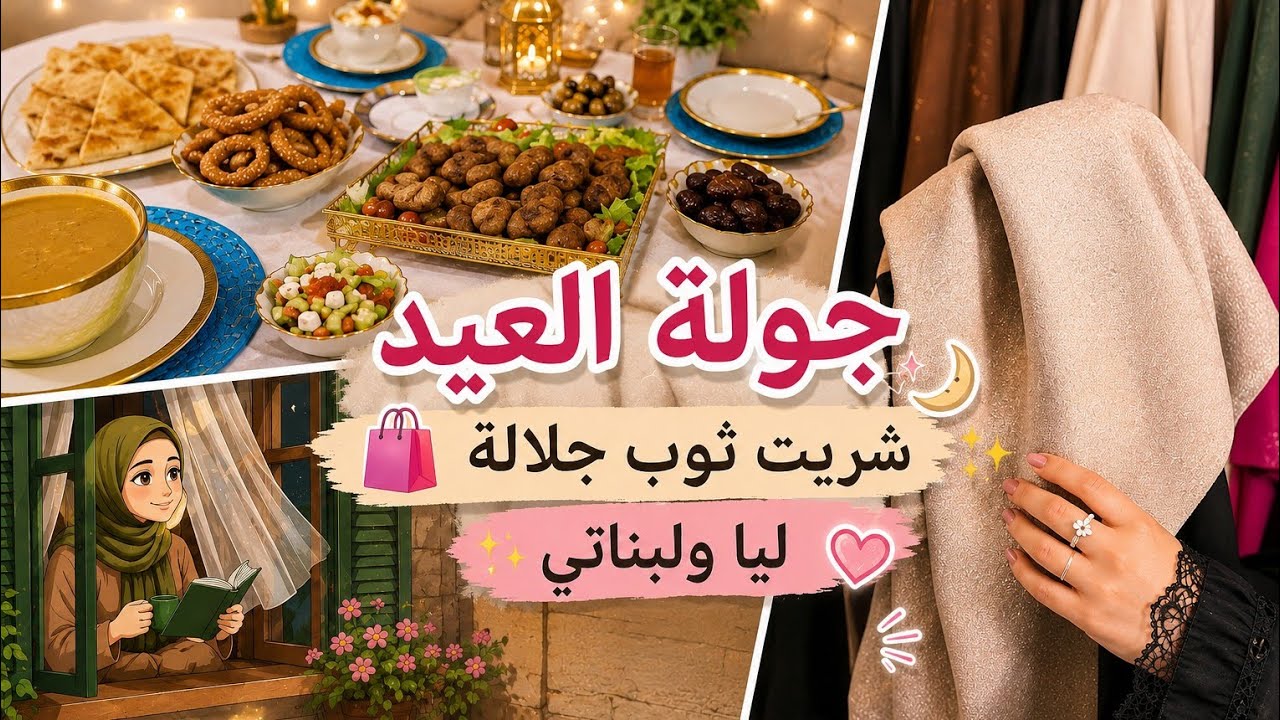 🌙عاد كتاب شريت ثوب جلابة العيد4K 🌛 ليا ولبناتي ! فطور صحي ولذيذ في أجواء رمضانية
