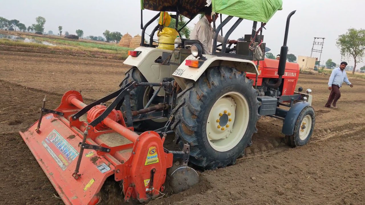 Swaraj 855 vs Farmtrac 60 Rotavator performance देखते हैं कोनसा ज्यादा ताकतवर है🤔🤔