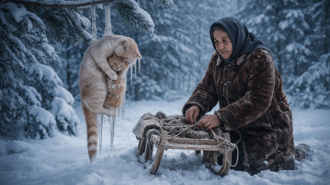 An Old Woman Found Them Frozen Solid — Then Something Unexpected Happened