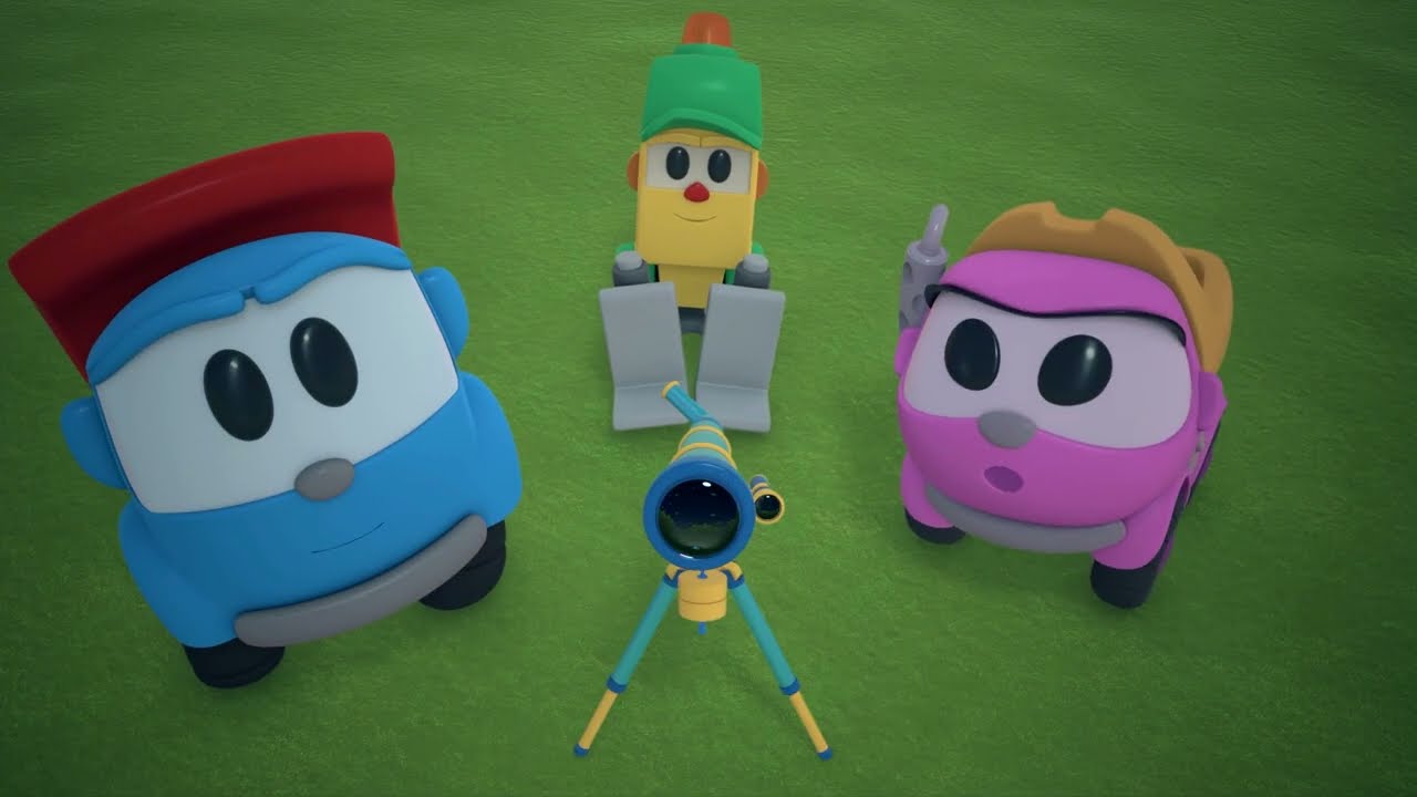 Leo the Truck Flies to the Moon. Baby Cartoons for Kids