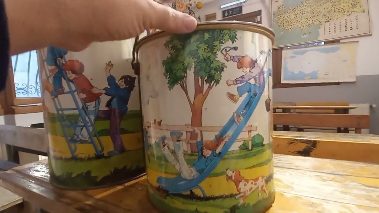 1960's Teneke deterjan kovasi
