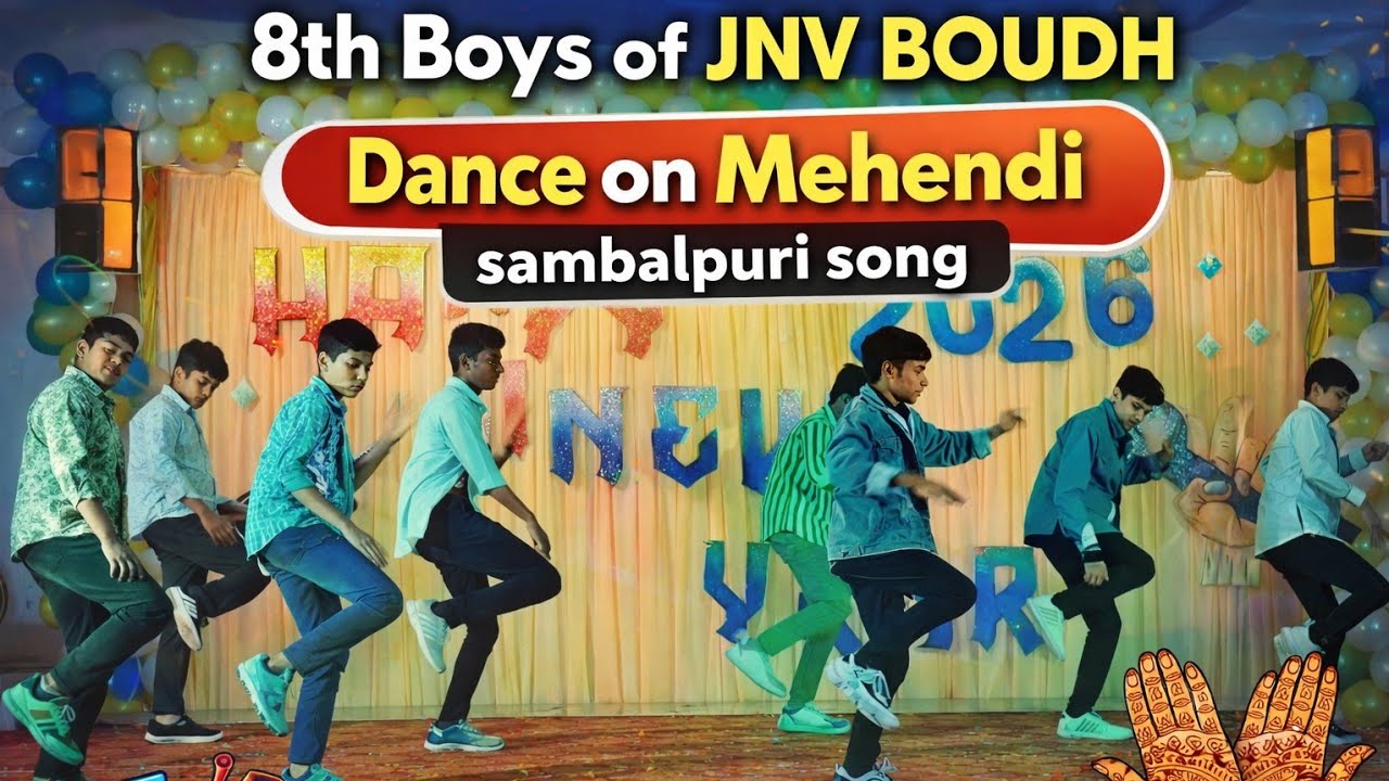 Odisha Vibes 💃 Mehendi Sambalpuri Dance | 8th Boys JNV Boudh