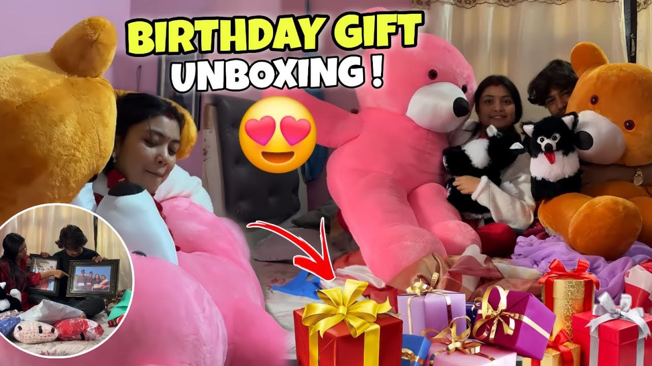 Birthday Gift 🎁 Unboxing garda Yati dherai gift aaiyo😱maila k deya ta!! Neetu reaction 🙈