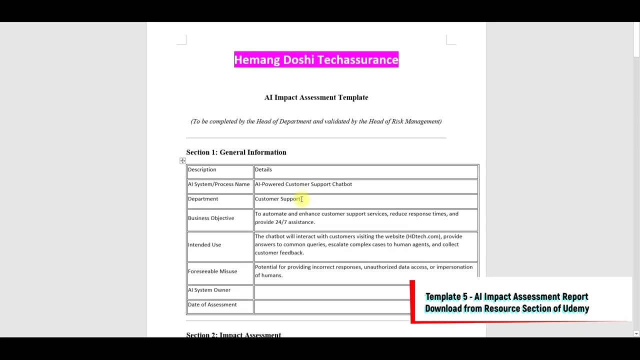 ISO/IEC-42001 (AI Management System) - Lecture 10 - Clause 6.1.4 - AI System Impact Assessment