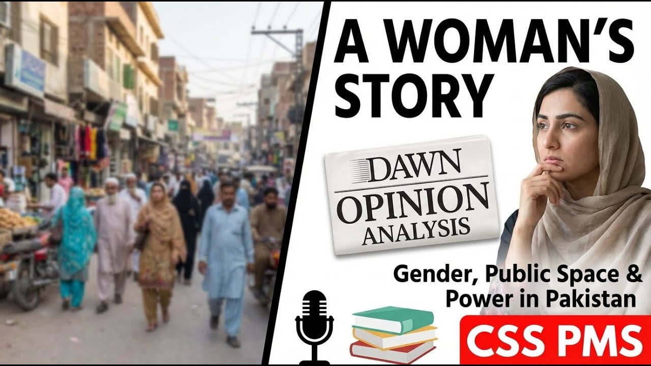 A Woman’s Story | Dawn Opinion Analysis | Gender, Public Space & Power in Pakistan | CSS PMS