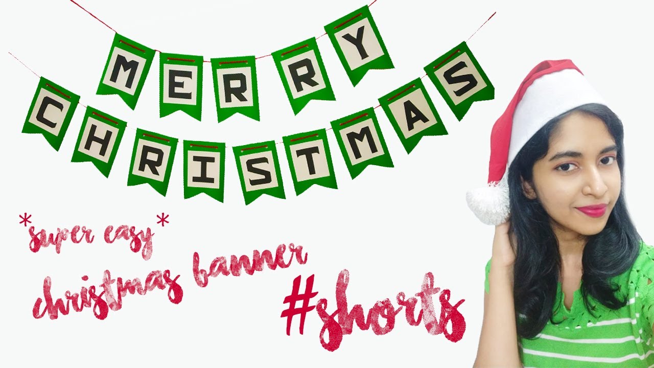 #Shorts *SUPER EASY* Christmas Banner #ChristmasShotOnShorts
