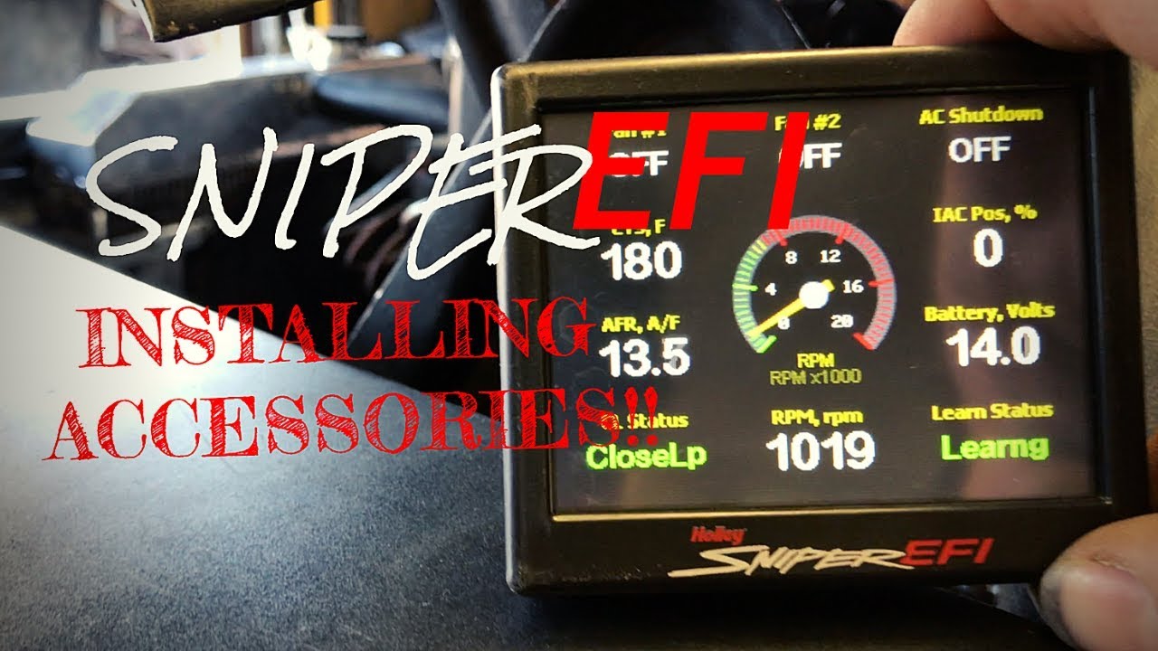 HOLLEY SNIPER EFI - Installing an Electric Fan and a Fuel Pressure Gauge!!