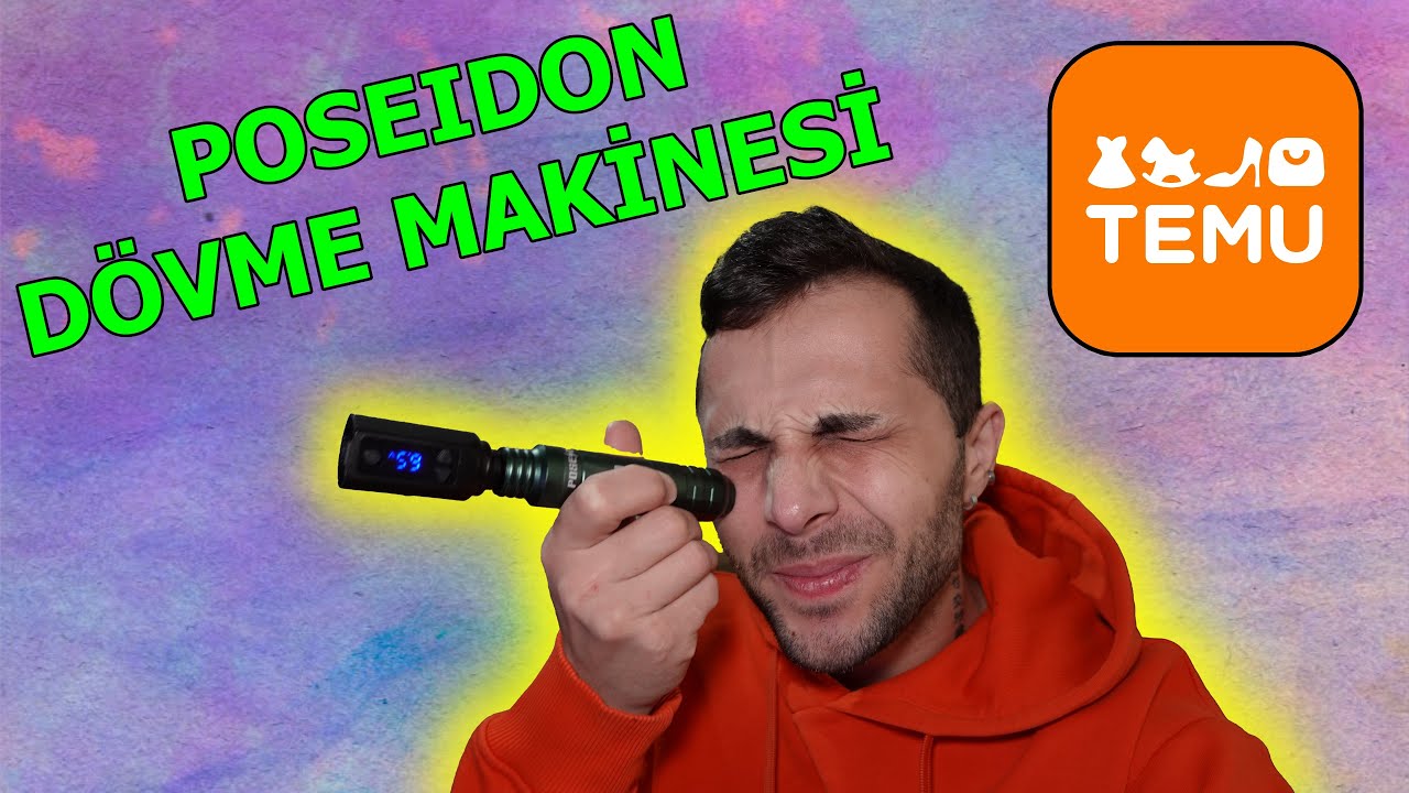 TEMUDAN 800 LİRAYA DÖVME MAKİNESİ ALDIM! POSEIDON Dövme Makinesi Seti #TEMU 3