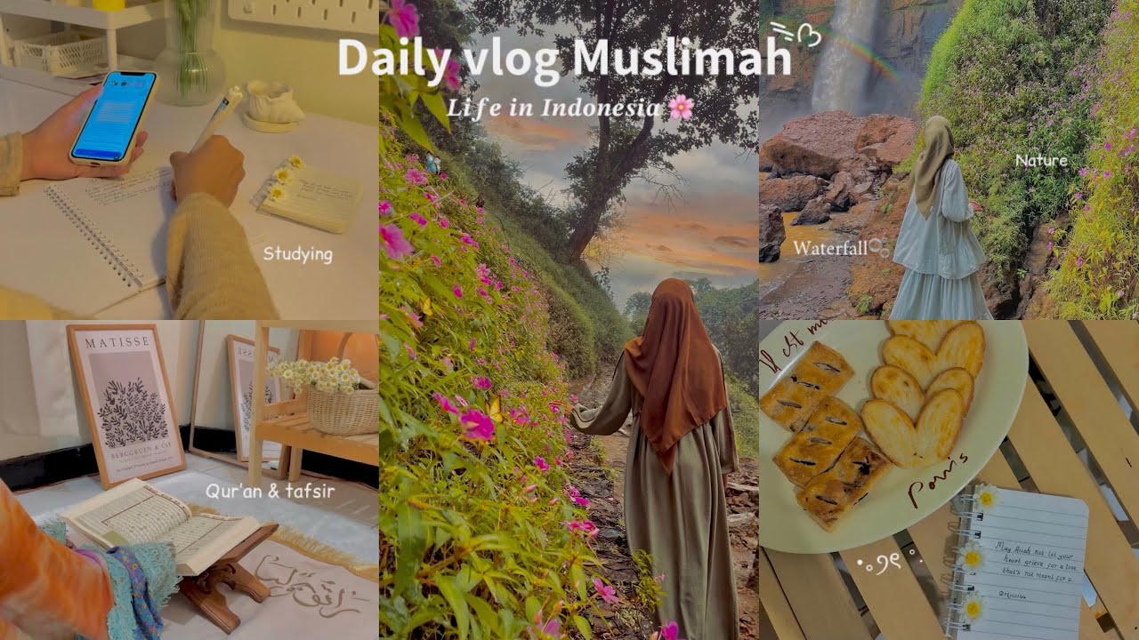 Daily vlog Muslimah🌸|prayers, islamic studies, peaceful, spiritual growth, nature🦋༘⋆
