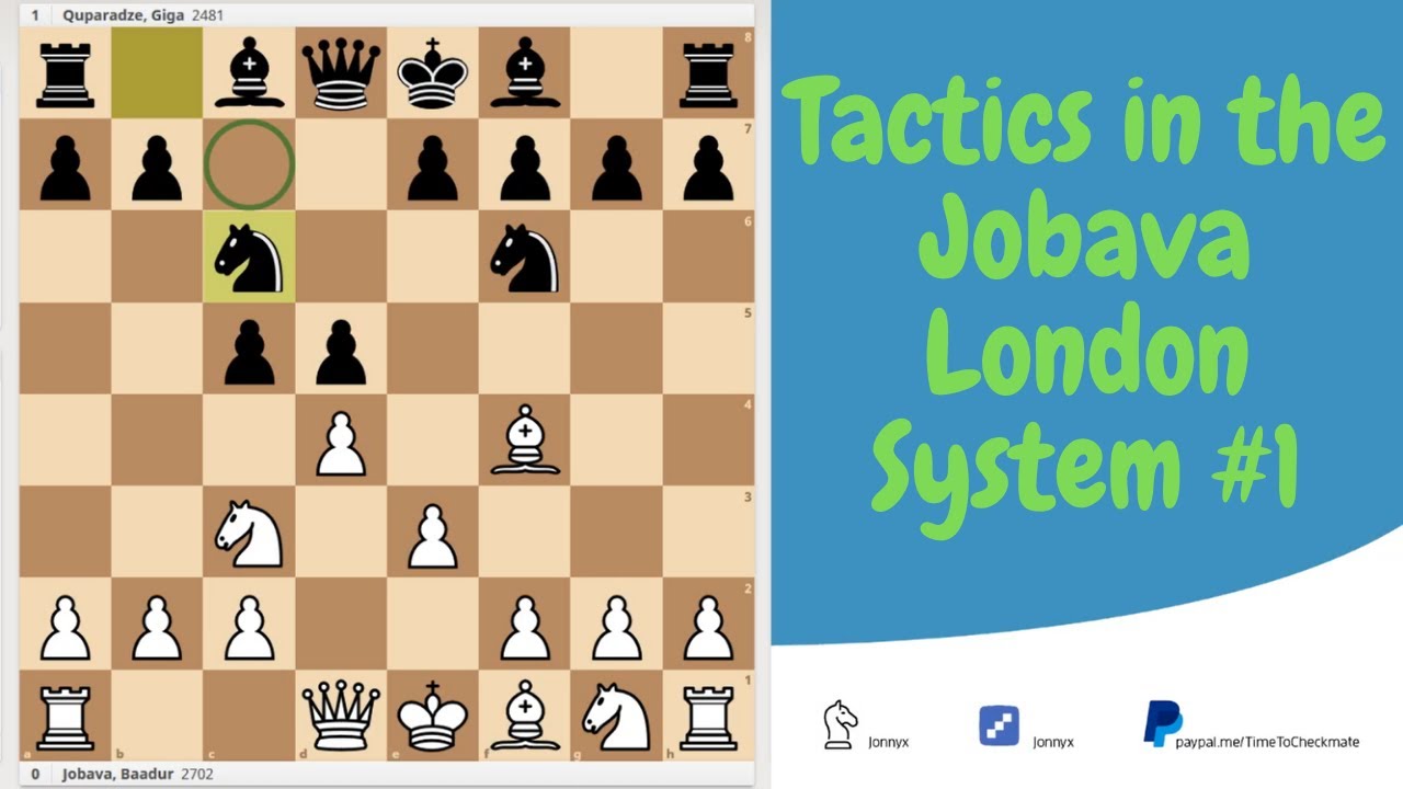 Tactics in the Jobava London System you should know. #1 Jobava vs Quparadze