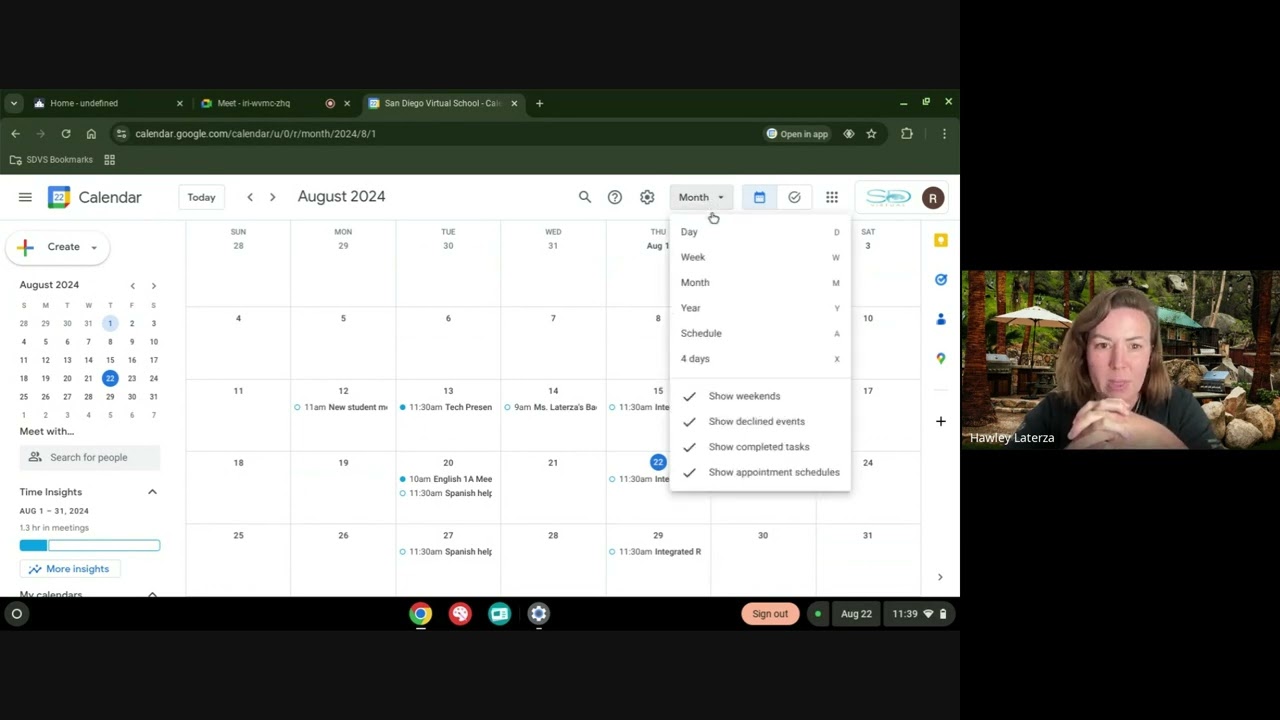 How students can check their google calendar for events