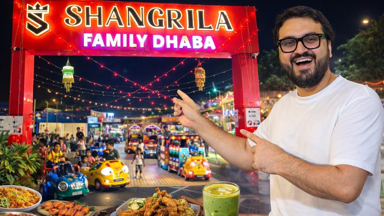 Trying Shangrila Family Dhaba Full Menu || Family Dhaba with Kids playing Area in Barabanki Road