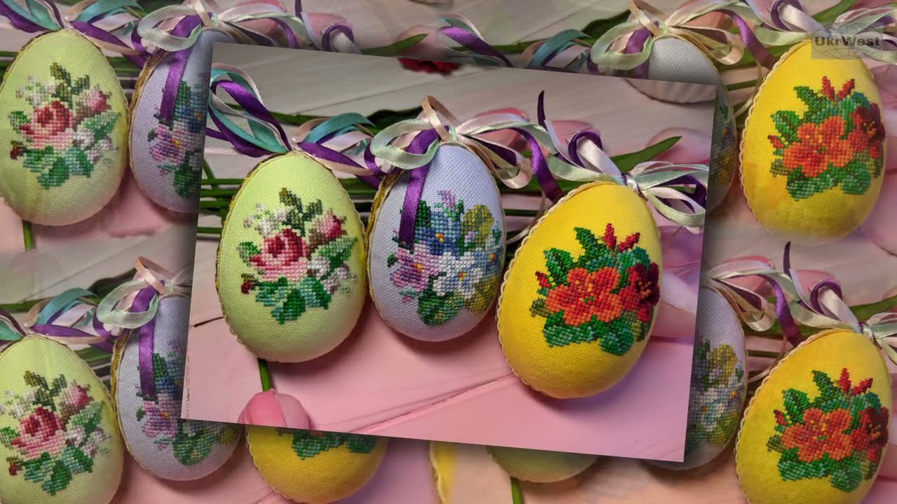 How to Make  Embroidery Easter eggs Pysanky.