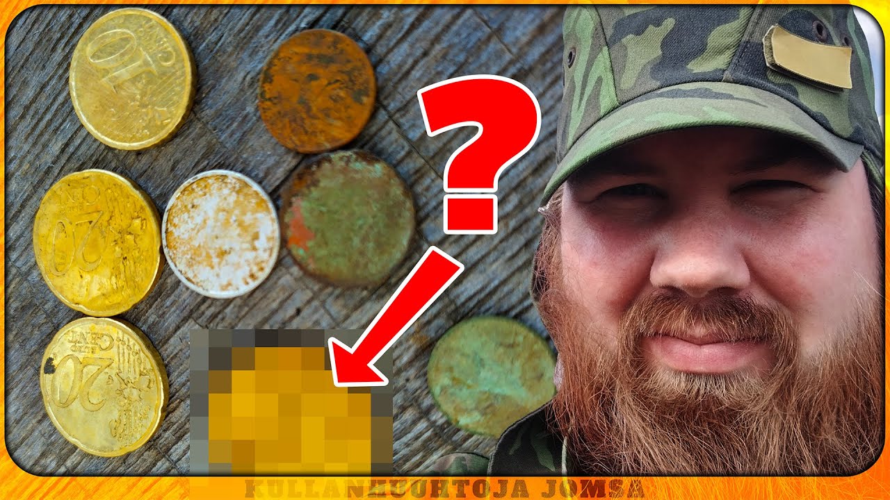 Kullanhuuhtojien kolikoita etsimässä metallinpaljastimella Lemmenjoelta