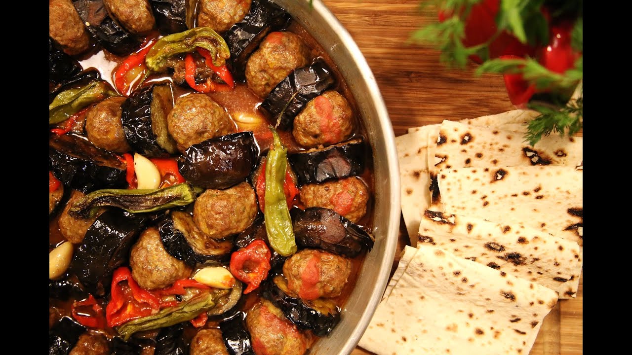 Urfa Kebab - Fried Eggplants and Meatballs - Armenian Cuisine - Heghineh Cooking Show