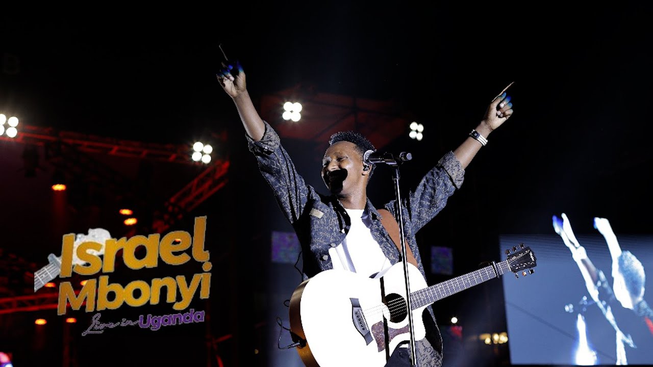 Israel Mbonyi performing live in Kampala, Uganda.