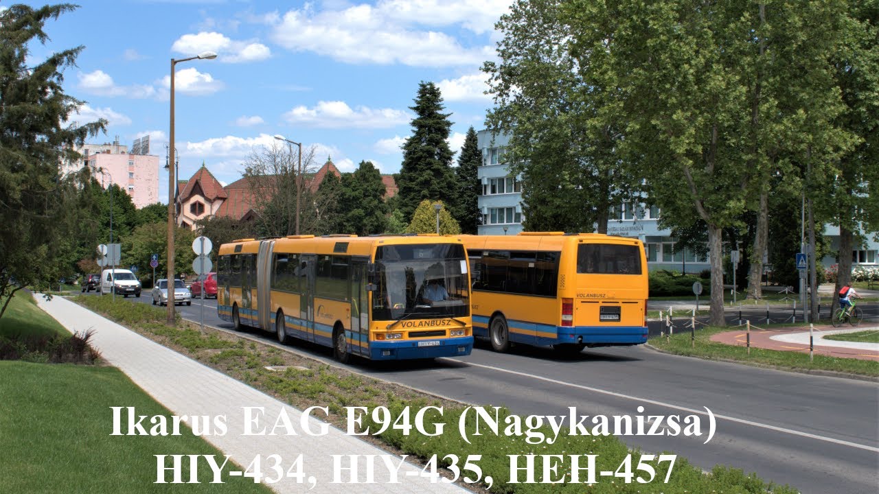 Ikarus EAG E94G csuklós buszok Nagykanizsán (HIY-434, HIY-435, HEH-457)