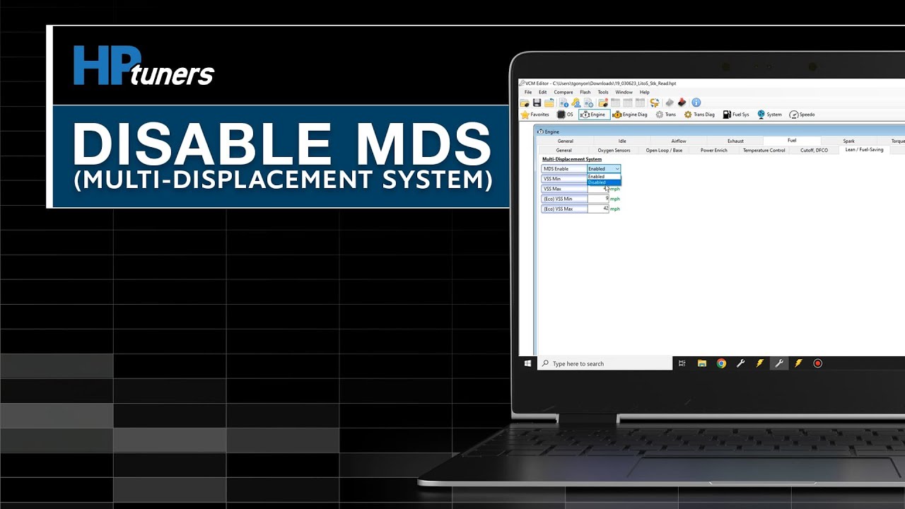 How to Disable Multi-Displacement System (MDS) in VCM Editor | HP Tuners