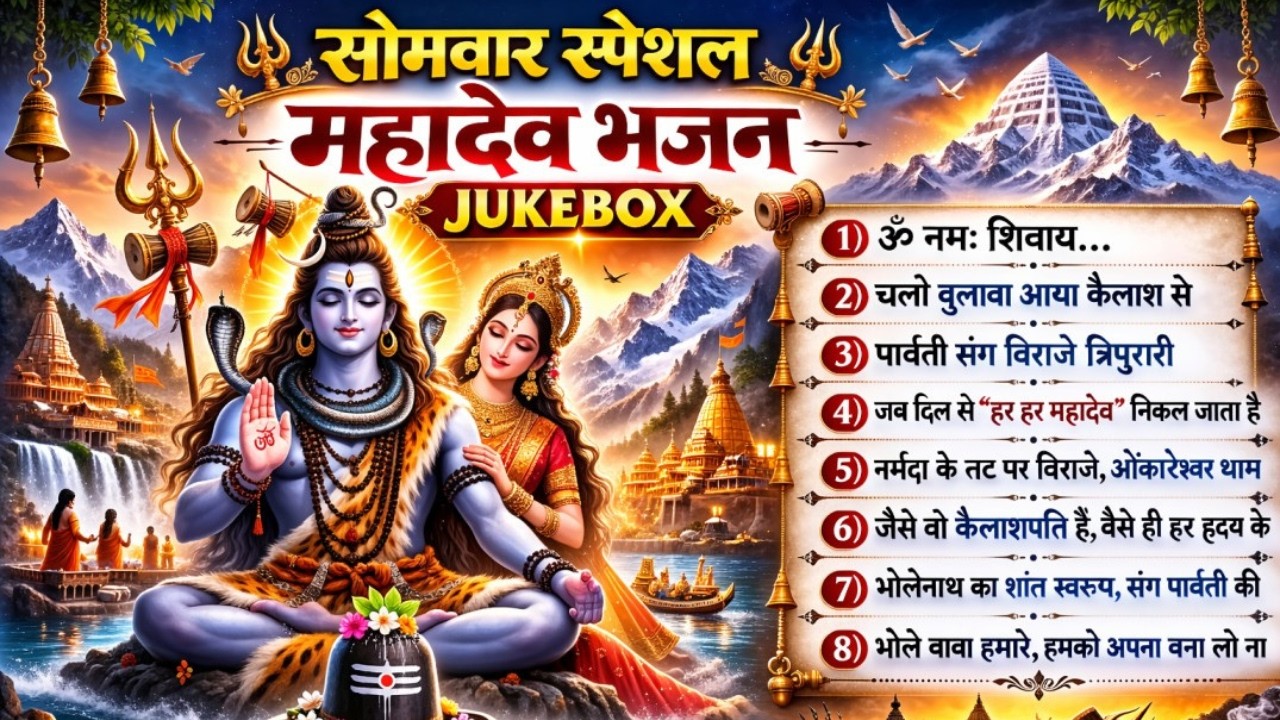 ॐ नमः शिवाय | Top 8 Shiv Bhajan Jukebox 2026 | Mahadev Special Somwar Bhajan | Non Stop Shiv Bhajan