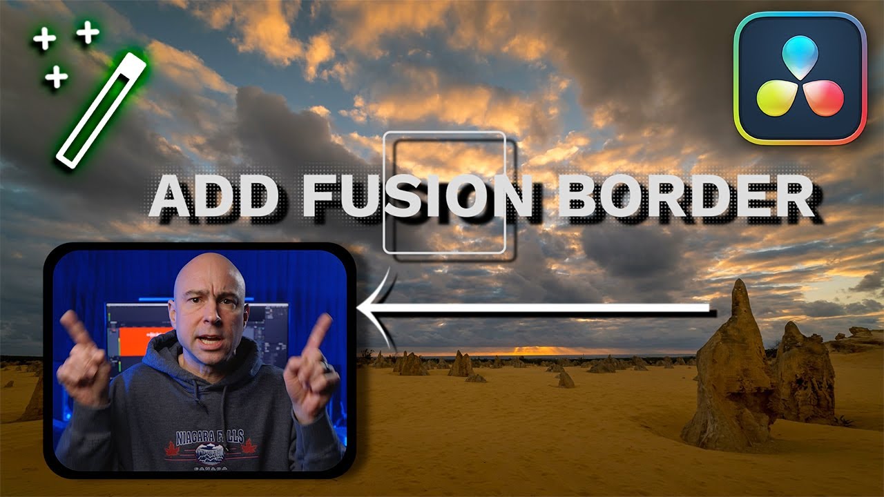 EASY FUSION | How to Create BORDER in DaVinci Resolve 18 Fusion