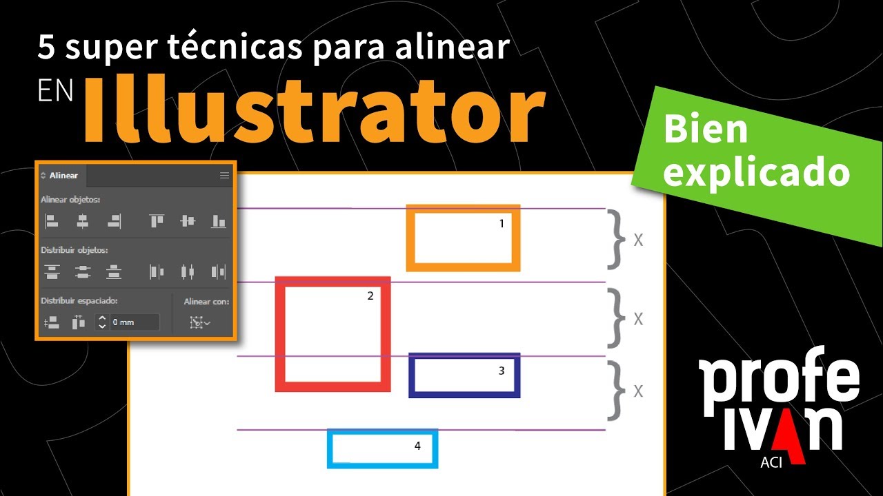 5 técnicas para alinear en Illustrator