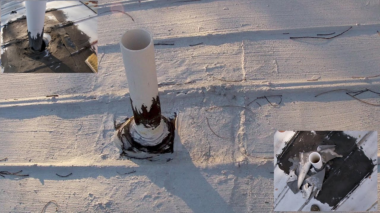Vent Repair - Repairing a failed vent cap on the metal roof of one of the barns.