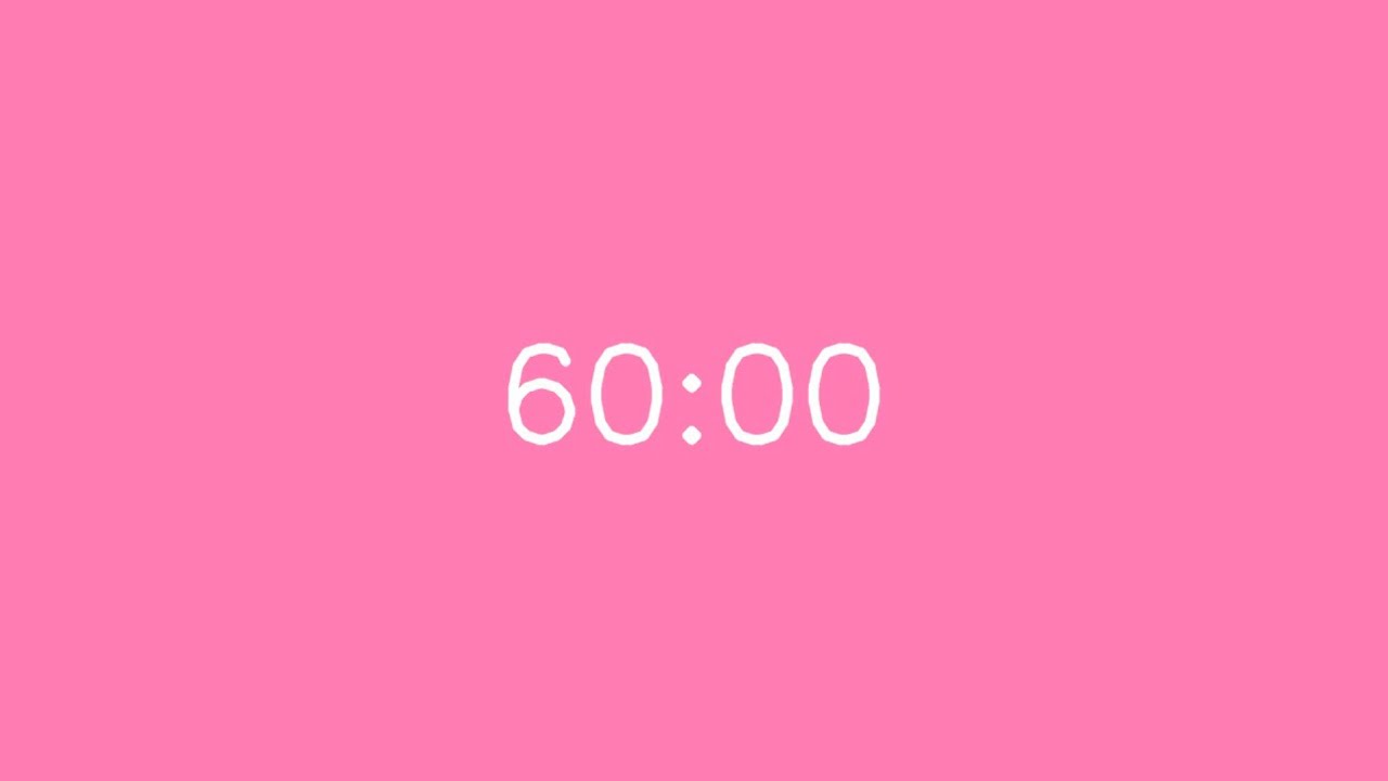 TIMER ROSA 1 HORA| Cronômetro rosa 60 minutos| Cronômetro para faxina #timer #cronômetro #donadecasa