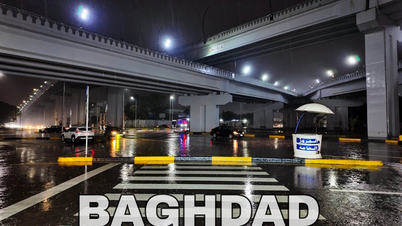 Baghdad, Night walk in the Rain, Aden Square| Iraq 2025