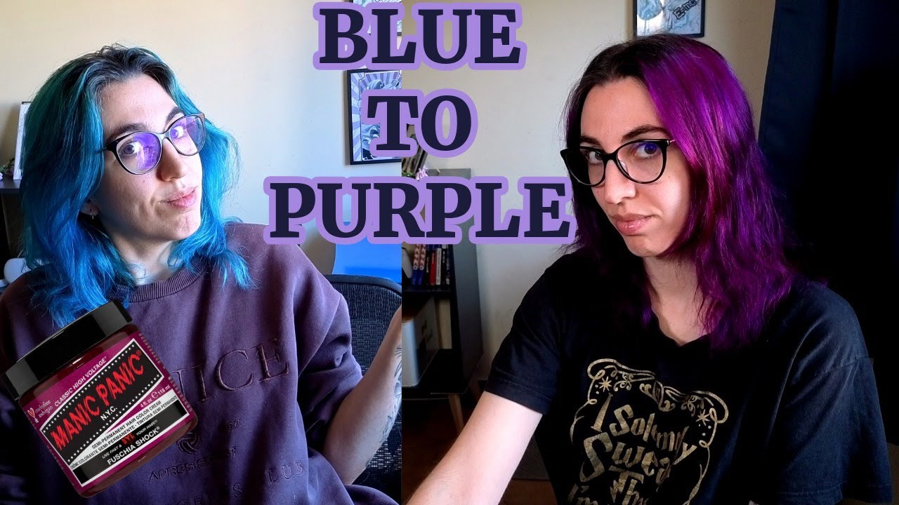 Blue Hair to Purple Transformation | At-Home Manic Panic Hair Dye Results