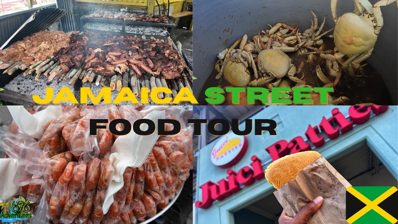 Ultimate Jamaica Street Food Tour 🇯🇲 | Jerk Chicken, Crab, Patties & More! | Amandas876adventures